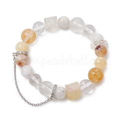 Braccialetti elastici con perline di pietre preziose miste naturali per le donne&nbsp;BJEW-TA00739-01