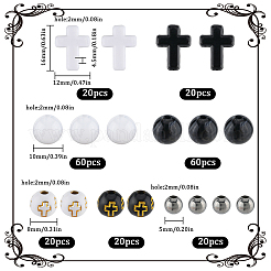 DIY-Kits zur Herstellung von Armbändern aus Kreuz- und runden Acrylperlen&nbsp;DIY-SC0027-52