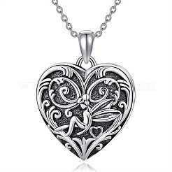Colliers pendentifs en forme de cœur féerique vintage en alliage gaufré pour femmes&nbsp;WGC7509-01