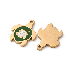 304 Edelstahl-Emaille-Anhänger&nbsp;STAS-U060-02G-04