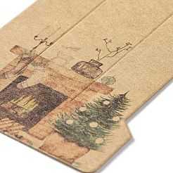 Cartoline natalizie con fermagli per capelli in carta kraft&nbsp;DIY-B061-06A-04