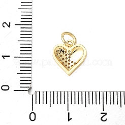 Latón micro pavé colgantes de esmalte de circonio cúbico&nbsp;KK-D357-01B-G