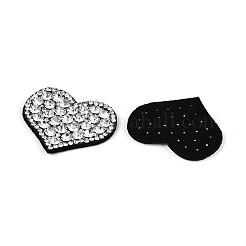 Herzförmiger Strass mit Stoffflicken&nbsp;PATC-T002-02A