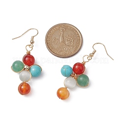 Set di gioielli con croce con pietre preziose naturali e sintetiche&nbsp;SJEW-JS01284-01