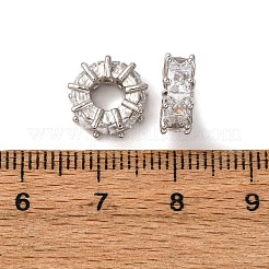 Perline zirconi micro pave  in ottone&nbsp;KK-CJC0013-06P-RS