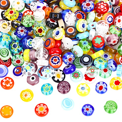 4 Strang handgemachte Millefiori-Glasperlenstränge&nbsp;LK-PA0001-06B