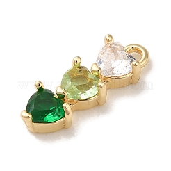 Ciondoli di zirconi in ottone&nbsp;KK-G499-07G-02