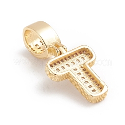 Pendentifs avec zircon cubiques à micro-pavés en laiton&nbsp;ZIRC-G165-13G-T