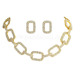 Legierung strass gliederkette halsketten & ohrstecker sets&nbsp;FS-WGB4153-01