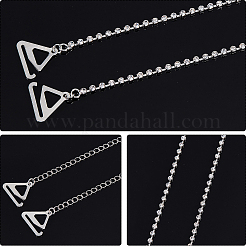 Rutschfeste BH-Träger aus Legierungs-Strass mit Haken&nbsp;FIND-WH20043-010P