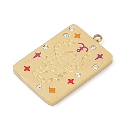 Pendentifs en strass en acier inoxydable 304&nbsp;STAS-D306-01G-H