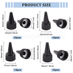 48 bouchon de bouteille à vis en plastique de 4 styles&nbsp;DIY-BC0006-52A