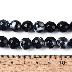 Gefärbte und erhitzte Stränge natürlicher Fire Crackle-Achatperlen&nbsp;G-N359-01B-01