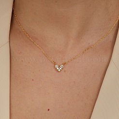 Goldene Halskette mit Herzanhänger aus Messing für Damen&nbsp;LS-WZ0134-2-1