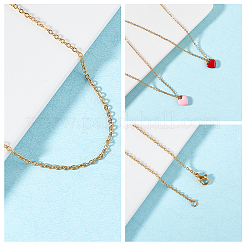 DIY-Sets zum Basteln von Halsketten aus Edelstahl 304 mit Valentinstagsmotiven&nbsp;DIY-UN0002-12G