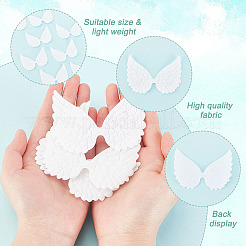Ahademaker 50pcs Tuch geprägte Flügel Ornament Zubehör&nbsp;FIND-GA0002-55