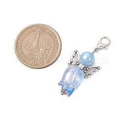 6 pendentif décoratif en forme d'ange tulipe en acrylique&nbsp;HJEW-JM02565