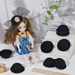 15 runder Fascinator-Hut aus Stoff für Puppen&nbsp;DIY-BC0015-98B