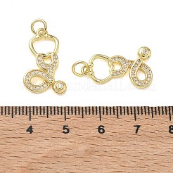 Pendentifs en laiton zircon cubique transparent&nbsp;KK-T085-10G