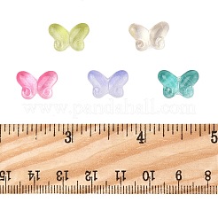 50 Stück 5 Farben zweifarbige transparente sprühlackierte Glasperlen&nbsp;GLAA-FP0001-30