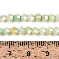 Colliers de perles de verre teintées à effet ombré&nbsp;GLAA-T025-4mm-09D