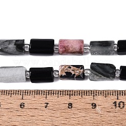 Fili di perle naturali di rodonite&nbsp;G-Q614-01A-02