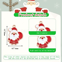 50pcs pendentifs en émail en alliage de noël&nbsp;JX265A
