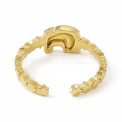 Anillo de puño de elefante de acero inoxidable 304 con revestimiento iónico (IP) para mujer&nbsp;RJEW-C060-22G