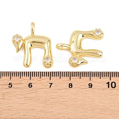 Pendenti in ottone con zirconi chiari&nbsp;KK-C170-11B-G