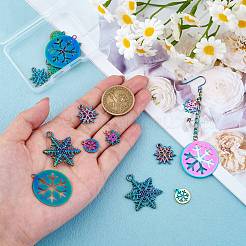 12pcs 6 pendentifs en alliage de couleur arc-en-ciel&nbsp;sgFIND-SZ0005-79