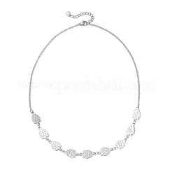 Collane con catena a maglie a fragola in acciaio inossidabile 304 per donna&nbsp;NJEW-JN05804-02