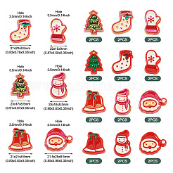 24 Stück 12 Stile Weihnachtsdekorationen Thema undurchsichtige Acrylperlen mit Emaille&nbsp;OACR-TA0004-55