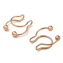 Anelli per il naso con clip in acciaio inossidabile 304&nbsp;AJEW-P109-01RG