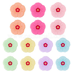 14 Stück 7 Farben Blumen-Blumenperlen aus lebensmittelechtem&nbsp;SIL-TA0003-11