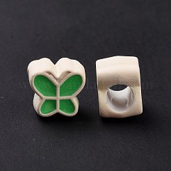 Gummierte Stil Acryl europäischen Perlen&nbsp;SACR-E009-05
