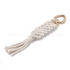 Pendentifs décoratifs en fil de nylon macramé faits à la main&nbsp;HJEW-P019-07G