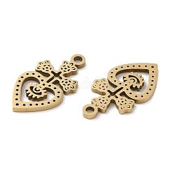 Pendentifs en acier inoxydable chirurgical 316L avec placage ionique (IP)&nbsp;STAS-F302-02G