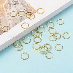 Messing Open Ringe springen&nbsp;KK-M165-10mm-01G-RS