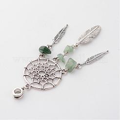 Natürliche edelstein europäische baumeln charme&nbsp;PALLOY-JF00214