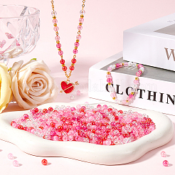 1000 Stück transparente Acrylperlen zum Valentinstag in 5 Farben&nbsp;MACR-SP0001-29A
