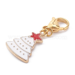 Navidad aleación tema colgantes de esmalte&nbsp;HJEW-JM00427-04