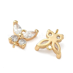 Verbindungsanhänger mit durchsichtigem Zirkonia-Pavé aus Messing&nbsp;KK-Z136-70G