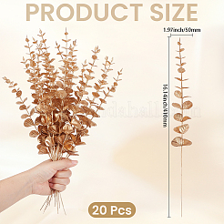 20 pz di foglie di eucalipto artificiali in plastica&nbsp;DJEW-GF0001-88A