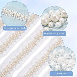 Tissu avec ruban de perles en plastique&nbsp;OCOR-FG0001-29