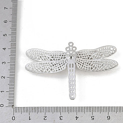 Dijes de conector de libélula 3D huecos con rhinestone de cristal de latón&nbsp;KK-A261-07P
