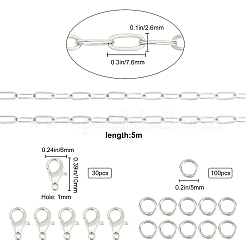 Kits de fabrication de bijoux à partir de chaînes de trombones&nbsp;DIY-SC0014-49P