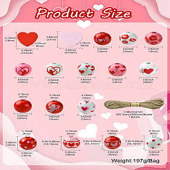 120 Stück DIY Valentinstag Anhänger Dekoration Herstellungsset&nbsp;DIY-CJ0002-28