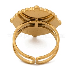 Runde Fingerringe aus Natursteinen&nbsp;RJEW-Q822-20G