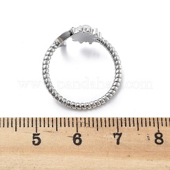 Bagues de manchette ouvertes en laiton pour femmes&nbsp;LS-RJEW-S402-03P