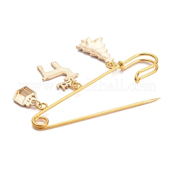 Broche de sécurité en fer sur le thème de noël&nbsp;JEWB-BR00045
